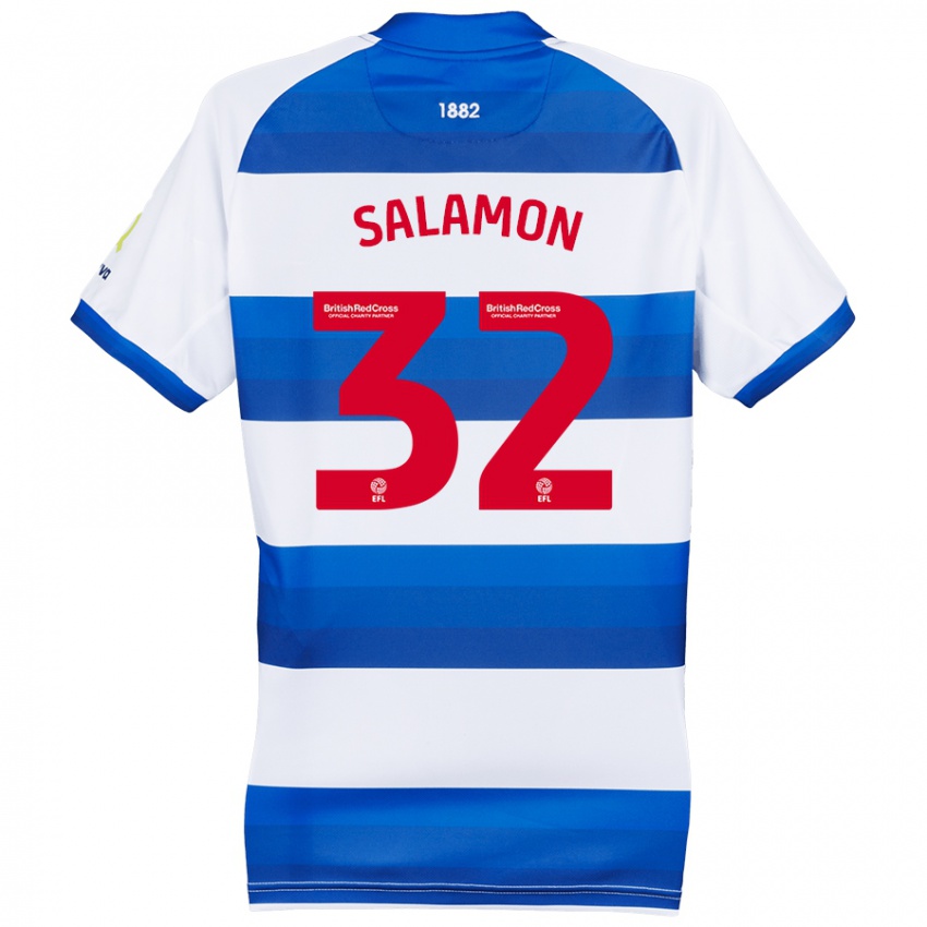 Kinder Matteo Salamon #32 Weiß Blau Heimtrikot Trikot 2024/25 T-Shirt Schweiz