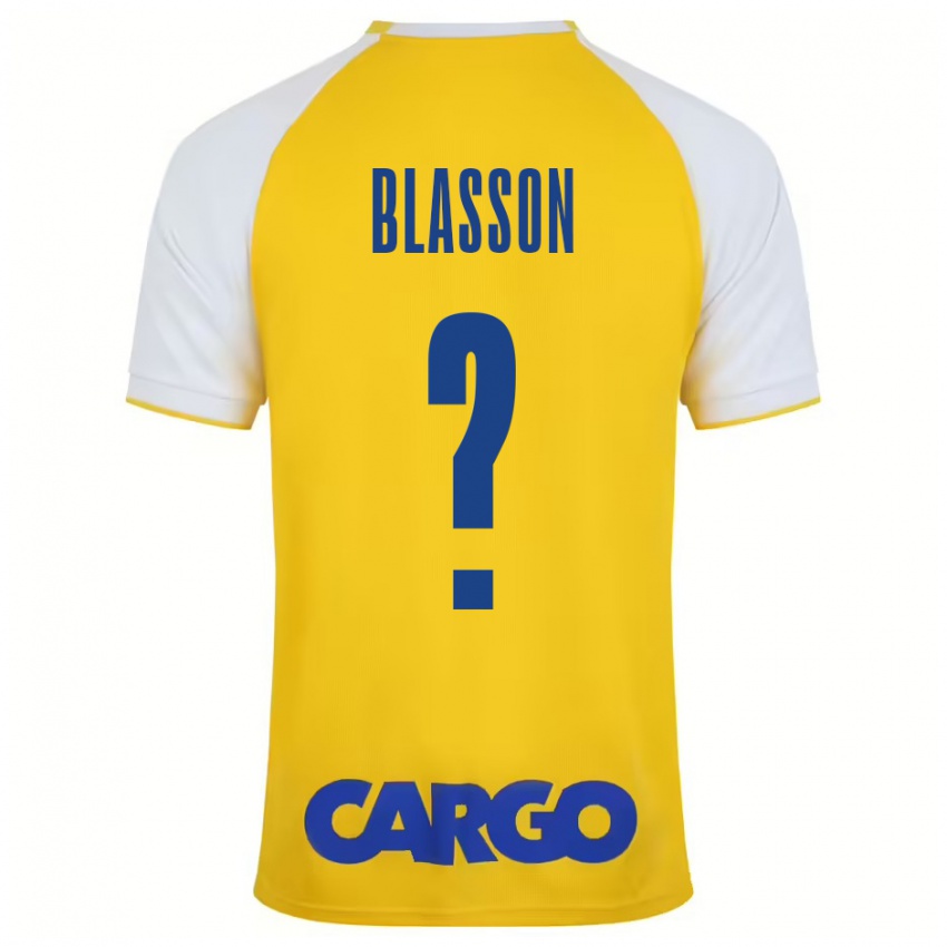 Kinder Ariel Blasson #0 Gelb Weiß Heimtrikot Trikot 2024/25 T-Shirt Schweiz