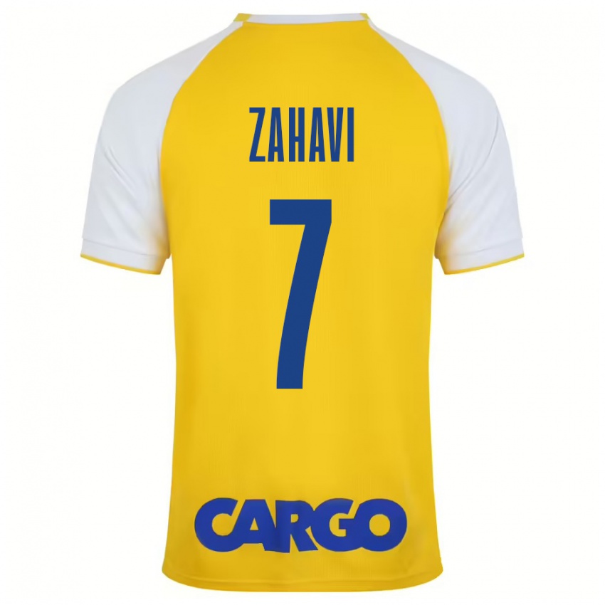 Kinder Eran Zahavi #7 Gelb Weiß Heimtrikot Trikot 2024/25 T-Shirt Schweiz