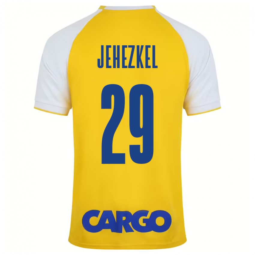 Kinder Sagiv Jehezkel #29 Gelb Weiß Heimtrikot Trikot 2024/25 T-Shirt Schweiz