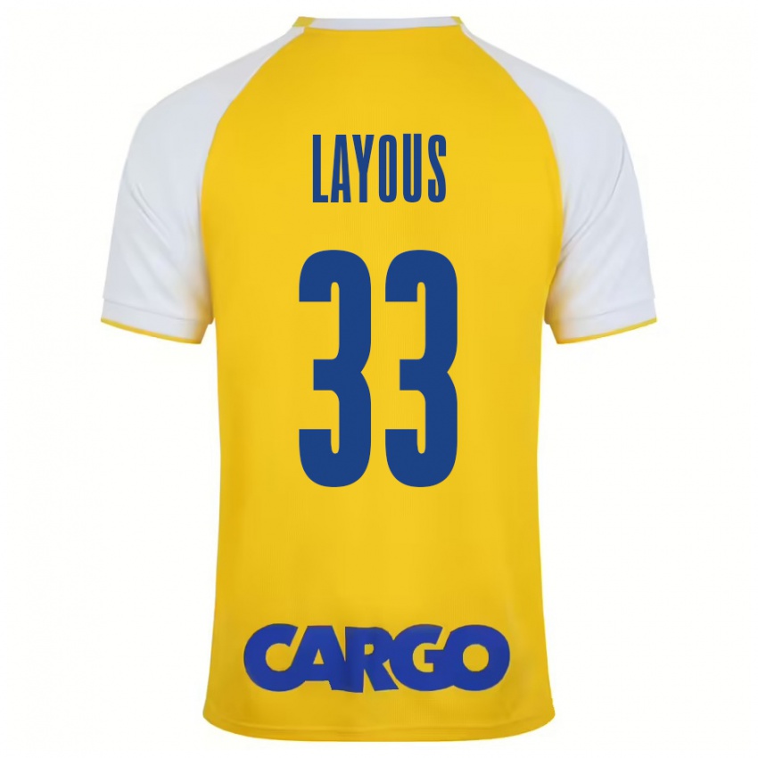 Kinder Hisham Layous #33 Gelb Weiß Heimtrikot Trikot 2024/25 T-Shirt Schweiz