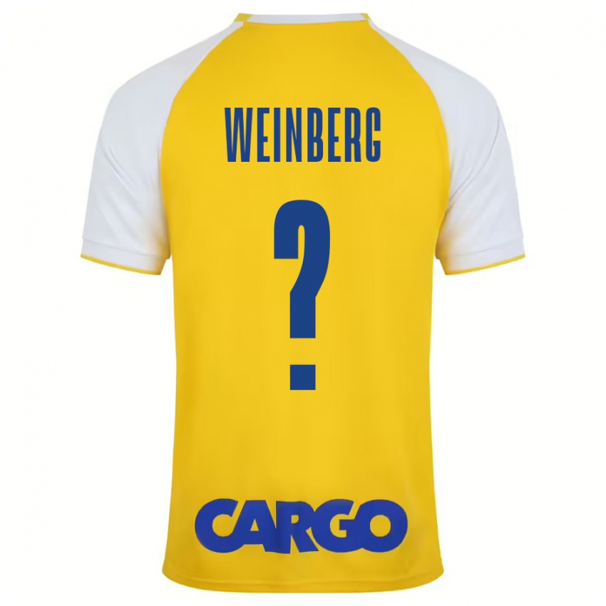 Kinder Idan Weinberg #0 Gelb Weiß Heimtrikot Trikot 2024/25 T-Shirt Schweiz