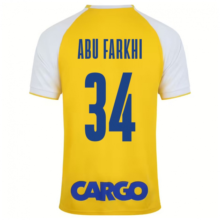 Kinder Sayed Abu Farkhi #34 Gelb Weiß Heimtrikot Trikot 2024/25 T-Shirt Schweiz