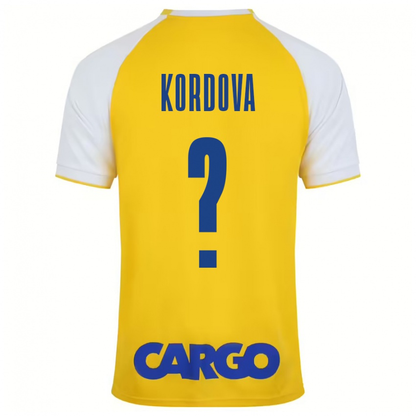 Kinder Adir Kordova #0 Gelb Weiß Heimtrikot Trikot 2024/25 T-Shirt Schweiz