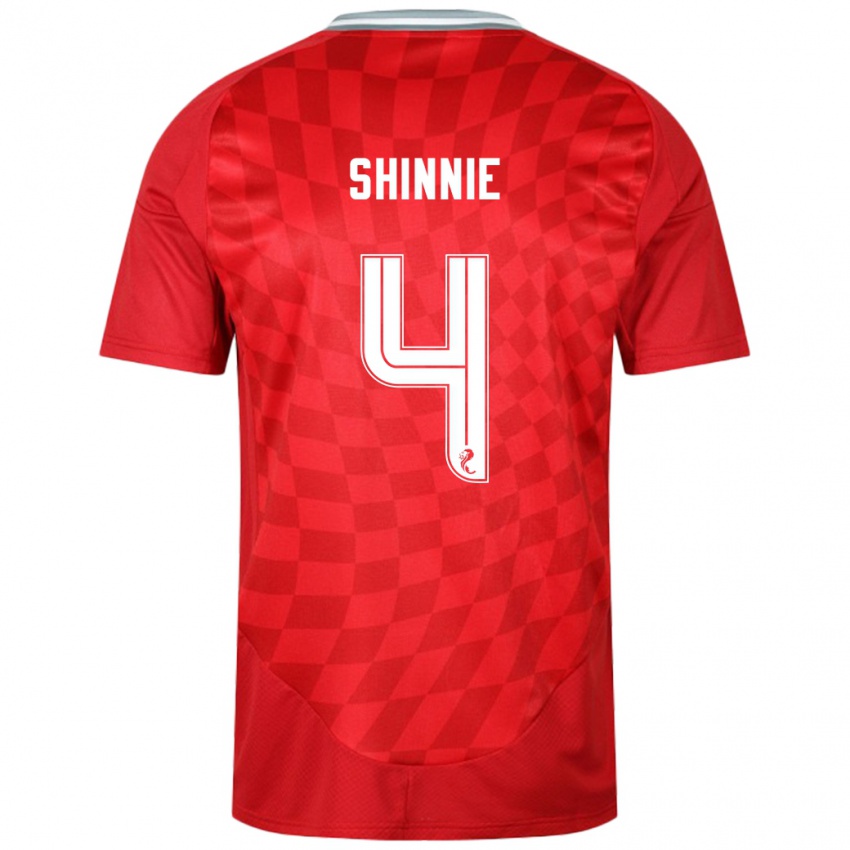 Enfant Maillot Graeme Shinnie #4 Rouge Tenues Domicile 2024/25 T-Shirt Suisse