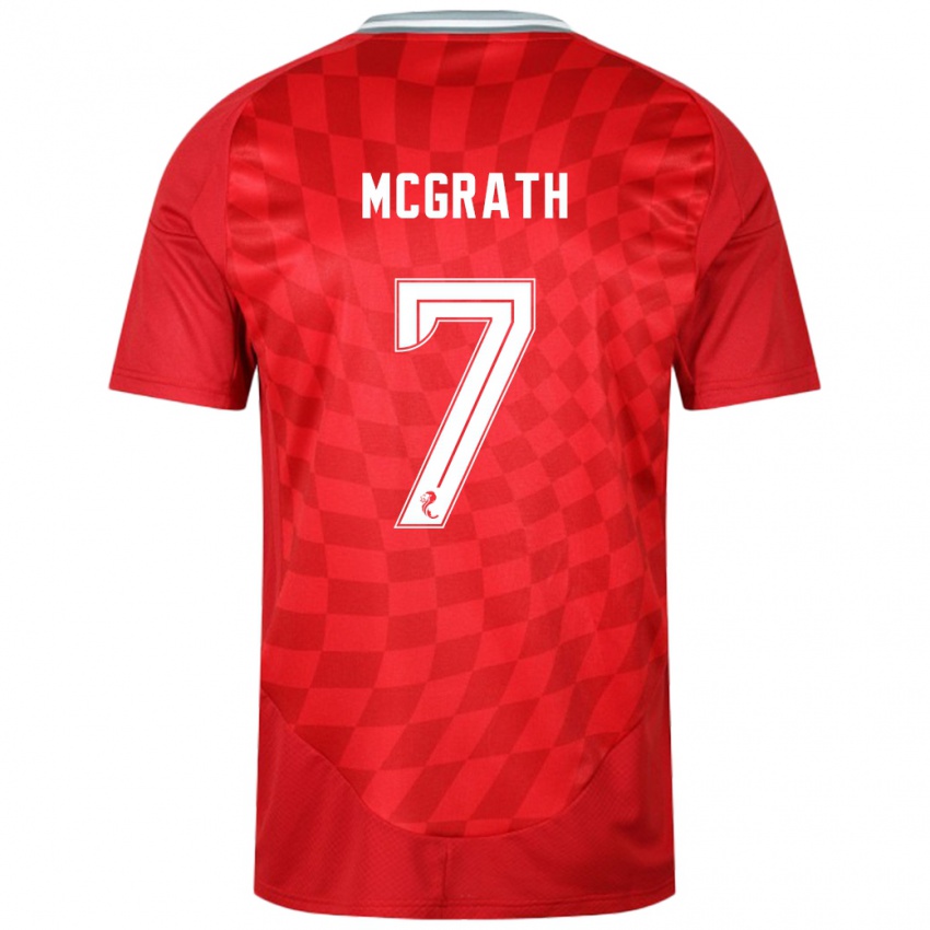 Enfant Maillot Jamie Mcgrath #7 Rouge Tenues Domicile 2024/25 T-Shirt Suisse