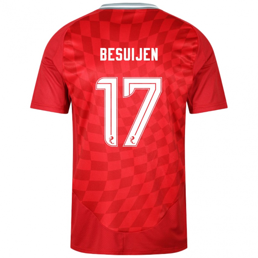 Kinder Vicente Besuijen #17 Rot Heimtrikot Trikot 2024/25 T-Shirt Schweiz