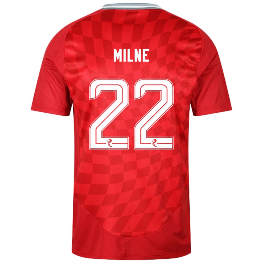 Kinder Jack Milne #22 Rot Heimtrikot Trikot 2024/25 T-Shirt Schweiz