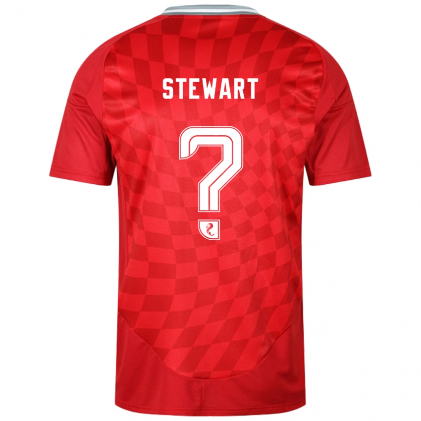 Enfant Maillot Alfie Stewart #0 Rouge Tenues Domicile 2024/25 T-Shirt Suisse