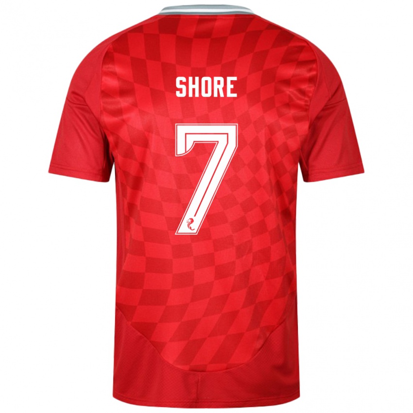 Enfant Maillot Eilidh Shore #7 Rouge Tenues Domicile 2024/25 T-Shirt Suisse