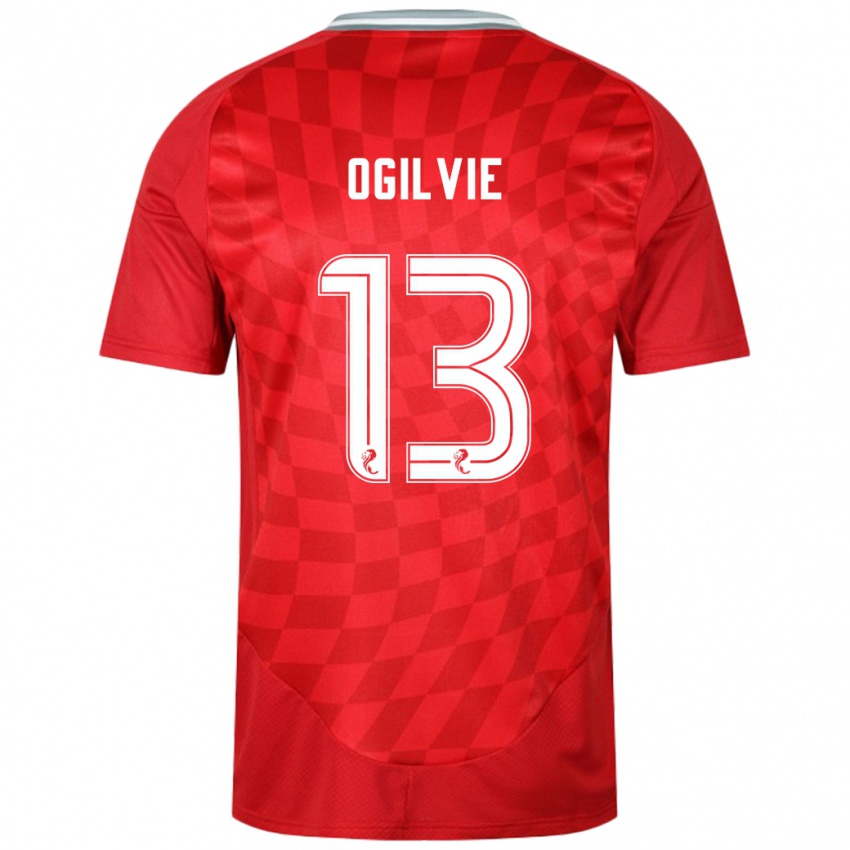 Enfant Maillot Francesca Ogilvie #13 Rouge Tenues Domicile 2024/25 T-Shirt Suisse