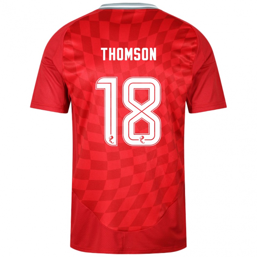 Kinder Eva Thomson #18 Rot Heimtrikot Trikot 2024/25 T-Shirt Schweiz