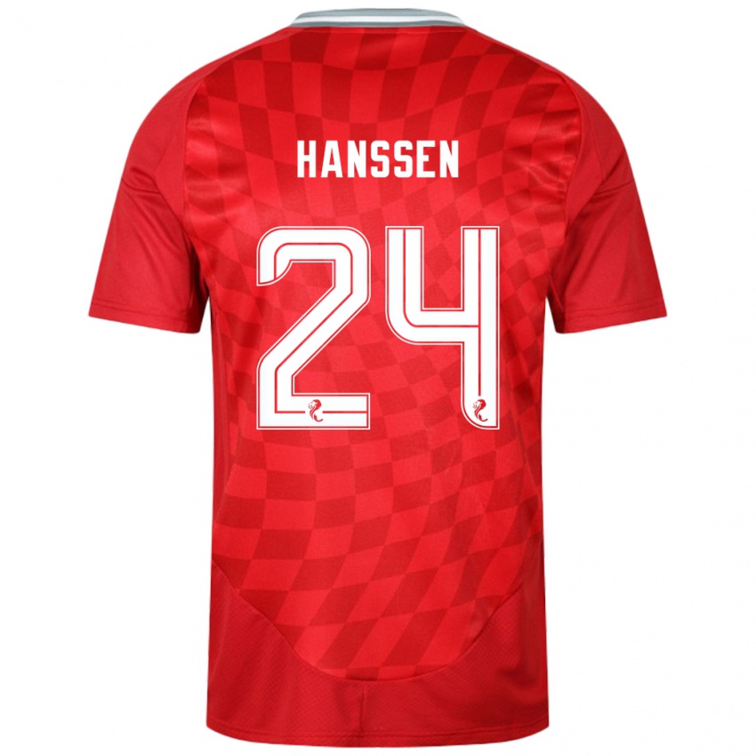 Kinder Nadine Hanssen #24 Rot Heimtrikot Trikot 2024/25 T-Shirt Schweiz