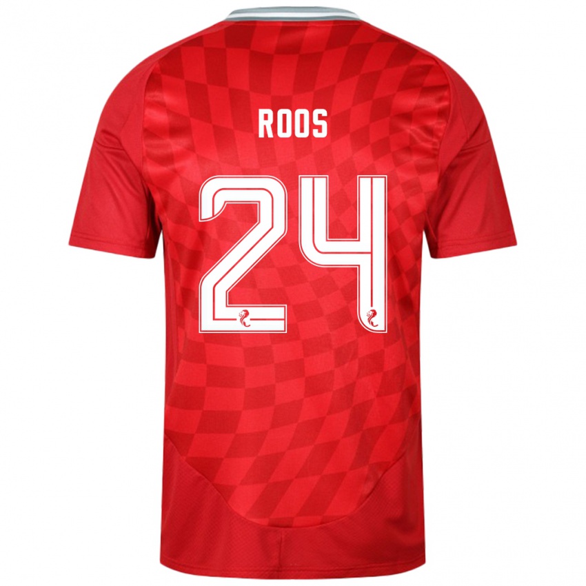 Kinder Kelle Roos #24 Rot Heimtrikot Trikot 2024/25 T-Shirt Schweiz