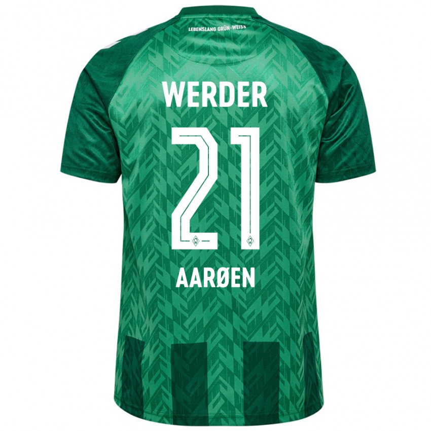 Kinder Isak Hansen-Aaröen #21 Grün Heimtrikot Trikot 2024/25 T-Shirt Schweiz