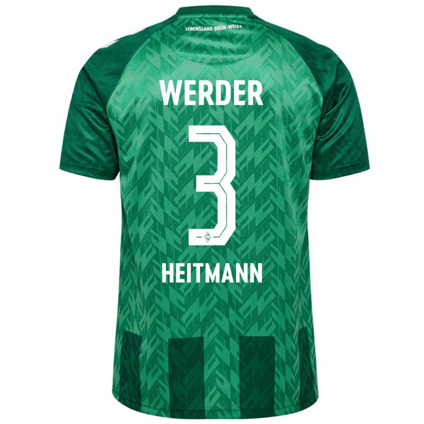 Kinder Mats Heitmann #3 Grün Heimtrikot Trikot 2024/25 T-Shirt Schweiz