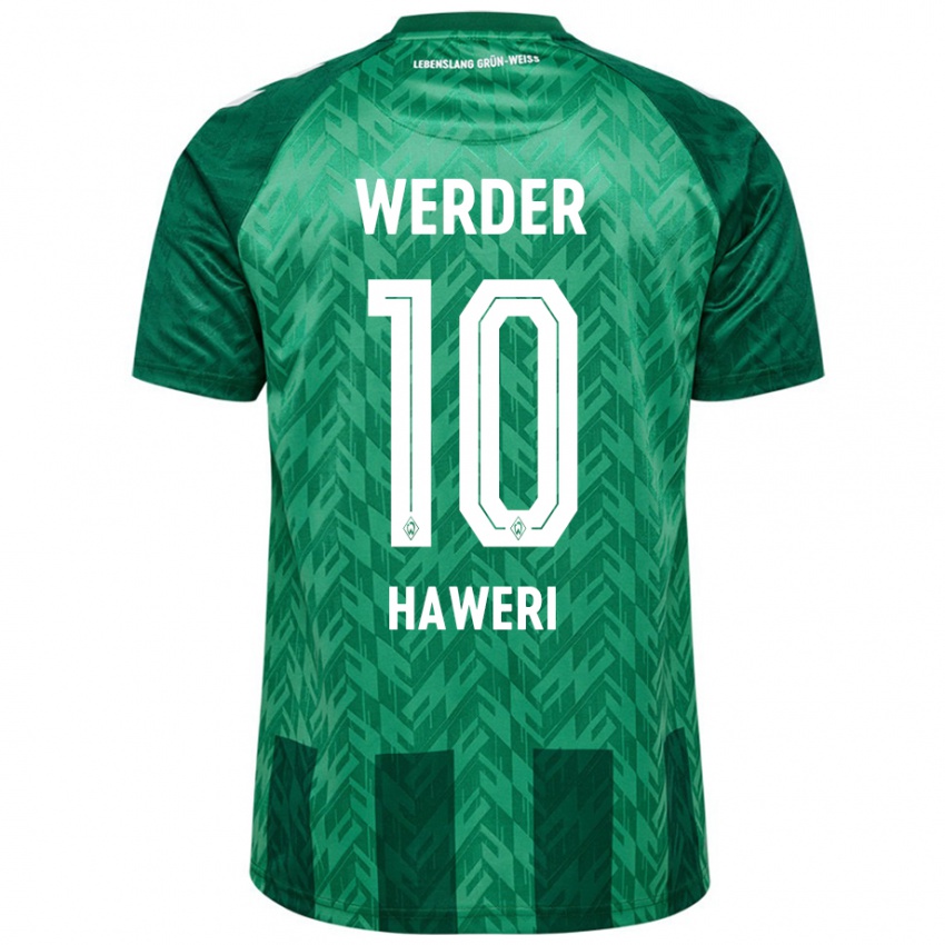 Enfant Maillot Adrian Haweri #10 Vert Tenues Domicile 2024/25 T-Shirt Suisse