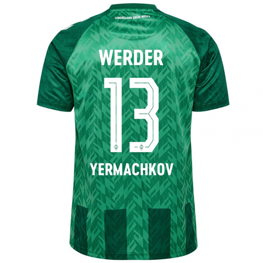 Enfant Maillot Ivan Yermachkov #13 Vert Tenues Domicile 2024/25 T-Shirt Suisse