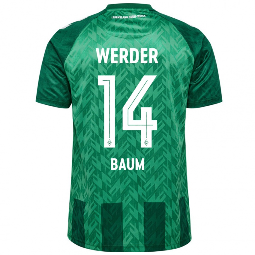 Kinder Lennart Baum #14 Grün Heimtrikot Trikot 2024/25 T-Shirt Schweiz