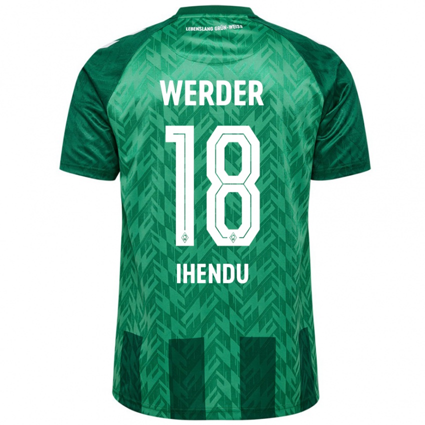 Enfant Maillot Daniel Ihendu #18 Vert Tenues Domicile 2024/25 T-Shirt Suisse