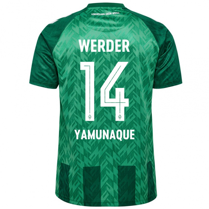 Enfant Maillot Rafael Pascual Ramirez Yamunaque #14 Vert Tenues Domicile 2024/25 T-Shirt Suisse