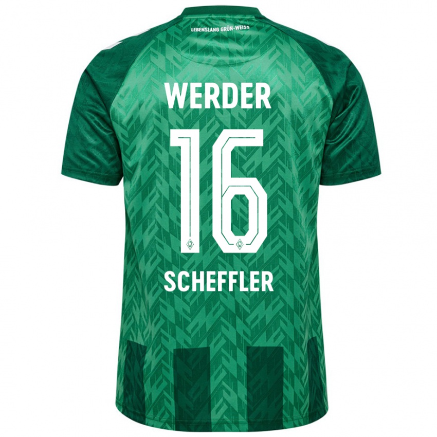 Kinder Ian Scheffler #16 Grün Heimtrikot Trikot 2024/25 T-Shirt Schweiz