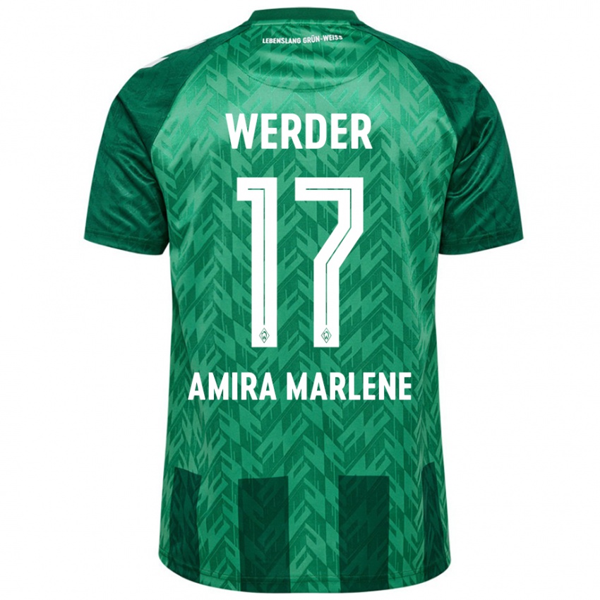 Enfant Maillot Amira Marlene Dahl #17 Vert Tenues Domicile 2024/25 T-Shirt Suisse