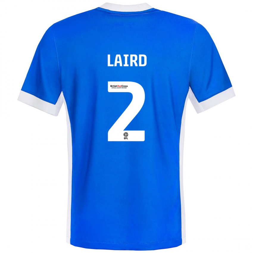 Kinder Ethan Laird #2 Blau Weiß Heimtrikot Trikot 2024/25 T-Shirt Schweiz