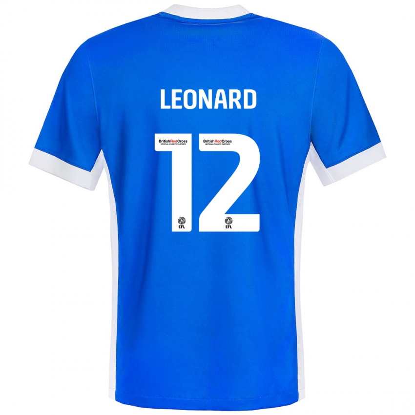 Kinder Marc Leonard #12 Blau Weiß Heimtrikot Trikot 2024/25 T-Shirt Schweiz