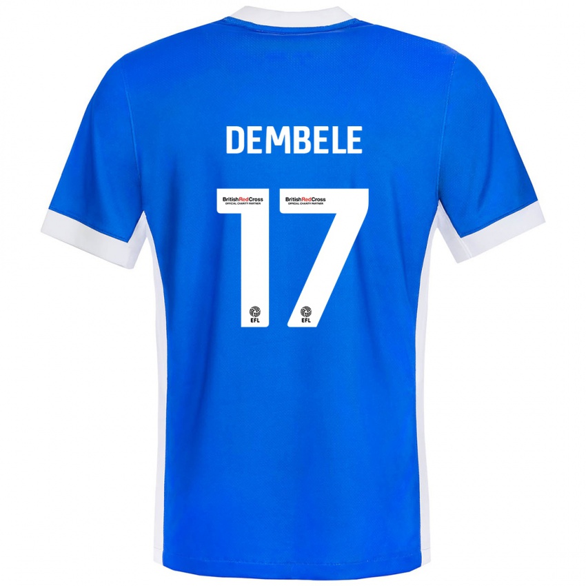 Kinder Siriki Dembélé #17 Blau Weiß Heimtrikot Trikot 2024/25 T-Shirt Schweiz