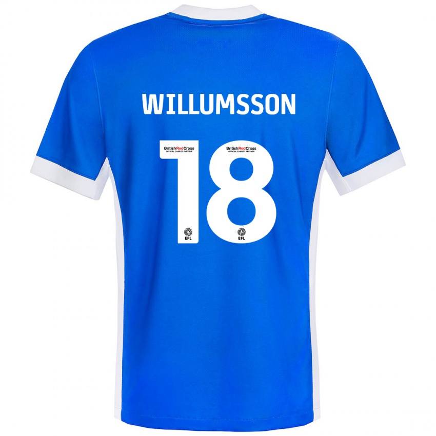 Kinder Willum Thór Willumsson #18 Blau Weiß Heimtrikot Trikot 2024/25 T-Shirt Schweiz