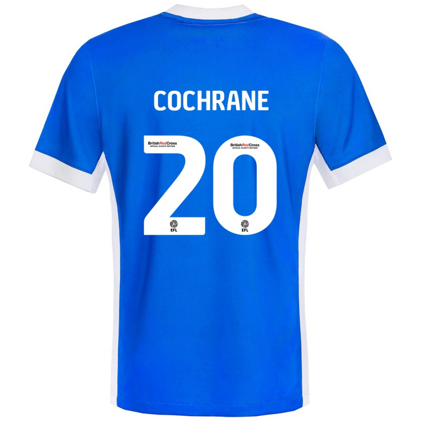 Kinder Alex Cochrane #20 Blau Weiß Heimtrikot Trikot 2024/25 T-Shirt Schweiz