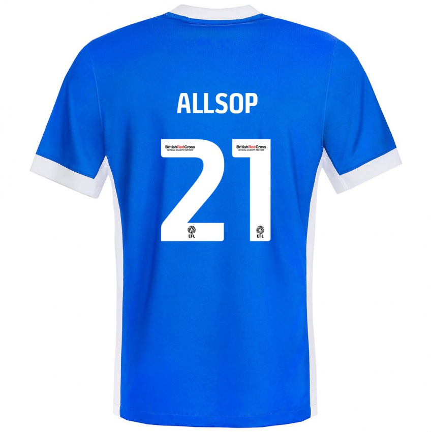 Kinder Ryan Allsop #21 Blau Weiß Heimtrikot Trikot 2024/25 T-Shirt Schweiz