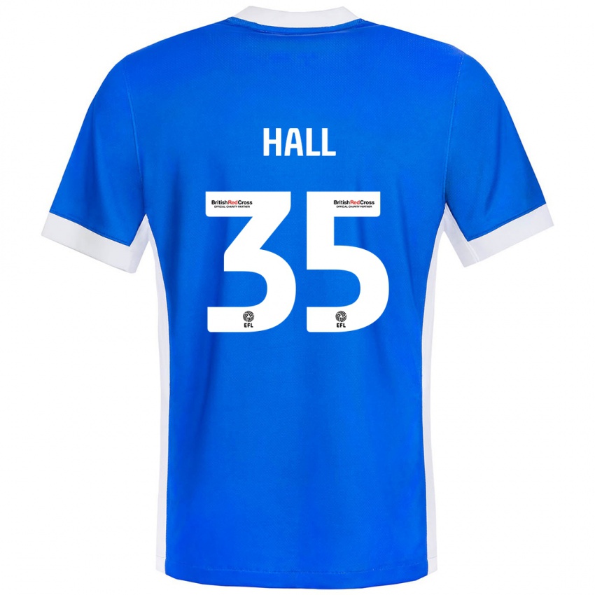 Kinder George Hall #35 Blau Weiß Heimtrikot Trikot 2024/25 T-Shirt Schweiz