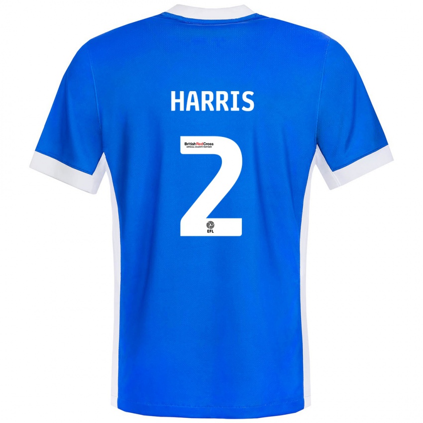 Kinder Martha Harris #2 Blau Weiß Heimtrikot Trikot 2024/25 T-Shirt Schweiz