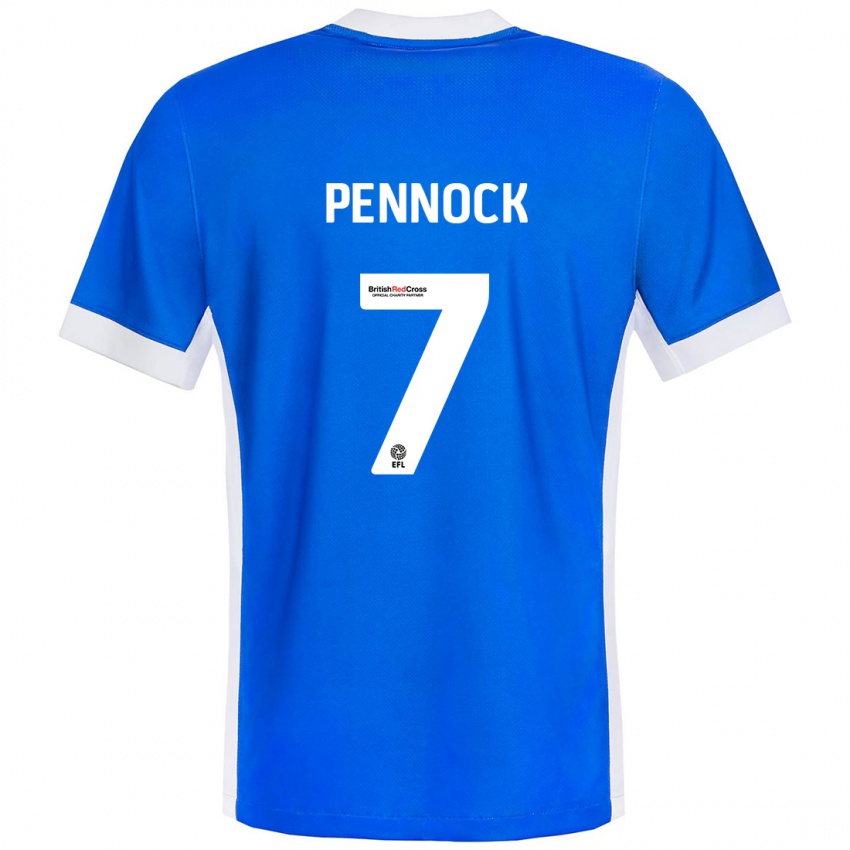 Kinder Jade Pennock #7 Blau Weiß Heimtrikot Trikot 2024/25 T-Shirt Schweiz