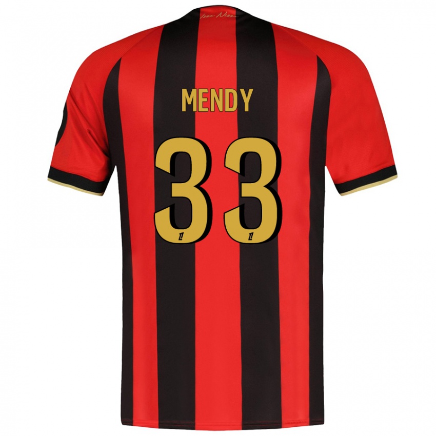 Kinder Antoine Mendy #33 Rot Schwarz Heimtrikot Trikot 2024/25 T-Shirt Schweiz