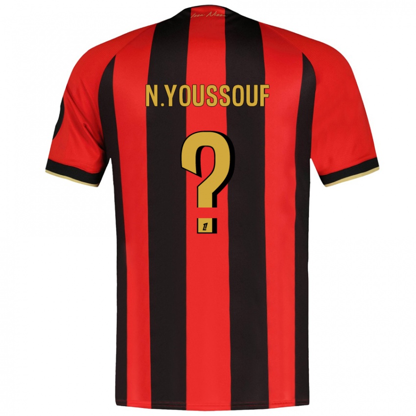 Kinder Naké Youssouf #0 Rot Schwarz Heimtrikot Trikot 2024/25 T-Shirt Schweiz