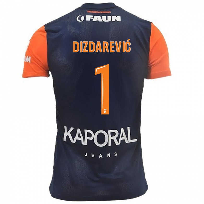 Kinder Belmin Dizdarevic #1 Marineblau Orange Heimtrikot Trikot 2024/25 T-Shirt Schweiz