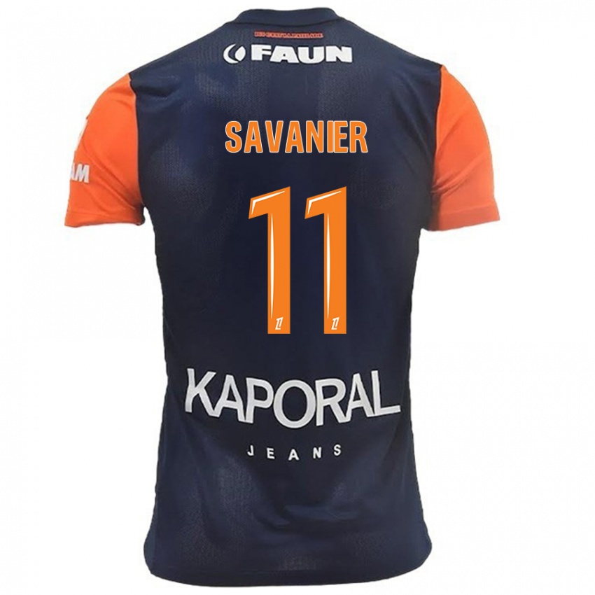 Kinder Téji Savanier #11 Marineblau Orange Heimtrikot Trikot 2024/25 T-Shirt Schweiz