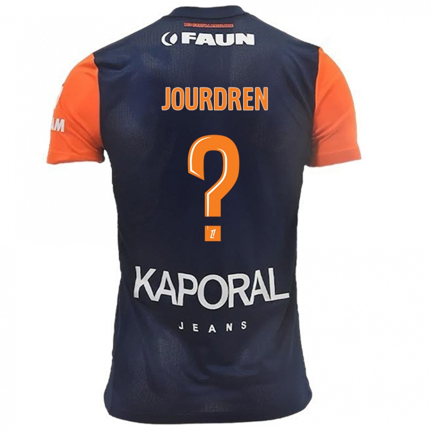 Kinder Ilan Jourdren #0 Marineblau Orange Heimtrikot Trikot 2024/25 T-Shirt Schweiz