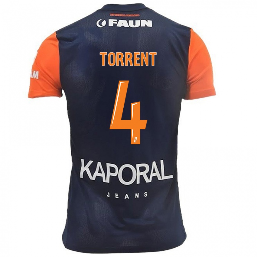 Kinder Marion Torrent #4 Marineblau Orange Heimtrikot Trikot 2024/25 T-Shirt Schweiz