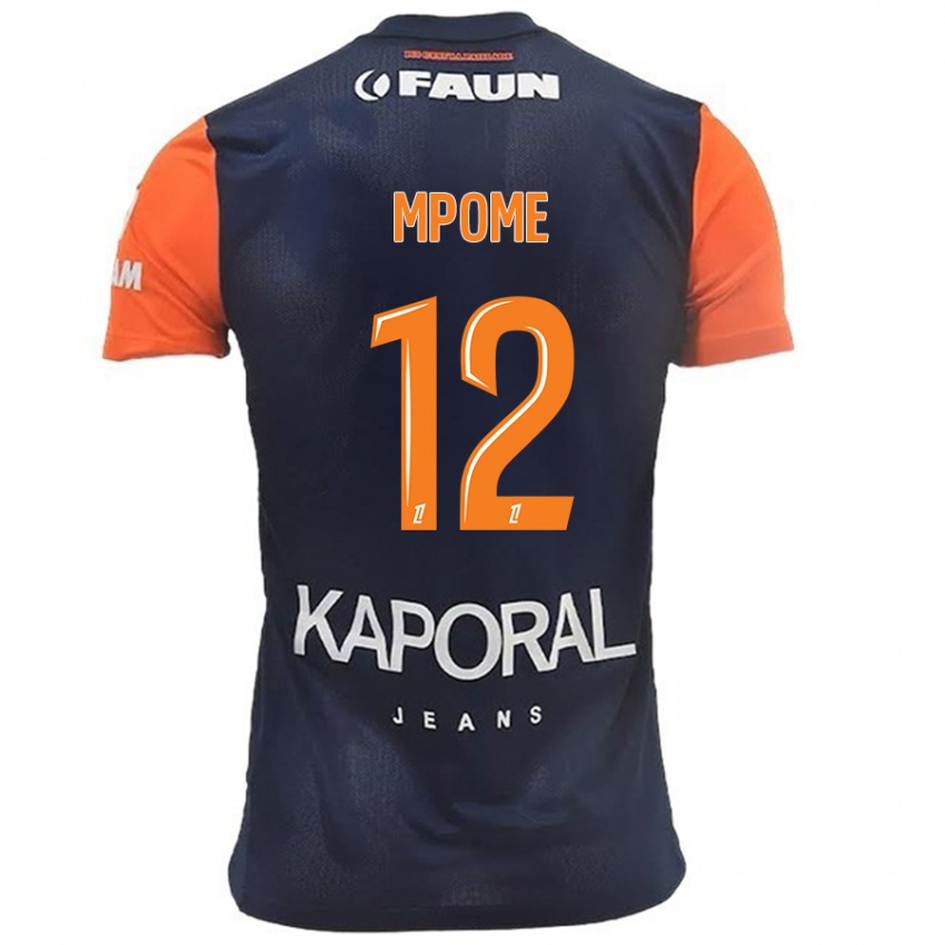 Kinder Maelys Mpomé #12 Marineblau Orange Heimtrikot Trikot 2024/25 T-Shirt Schweiz