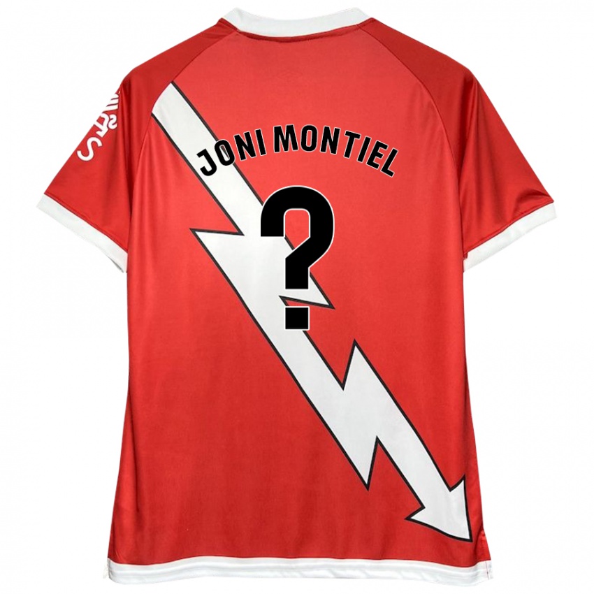 Enfant Maillot Joni Montiel #0 Blanc Rouge Tenues Domicile 2024/25 T-Shirt Suisse