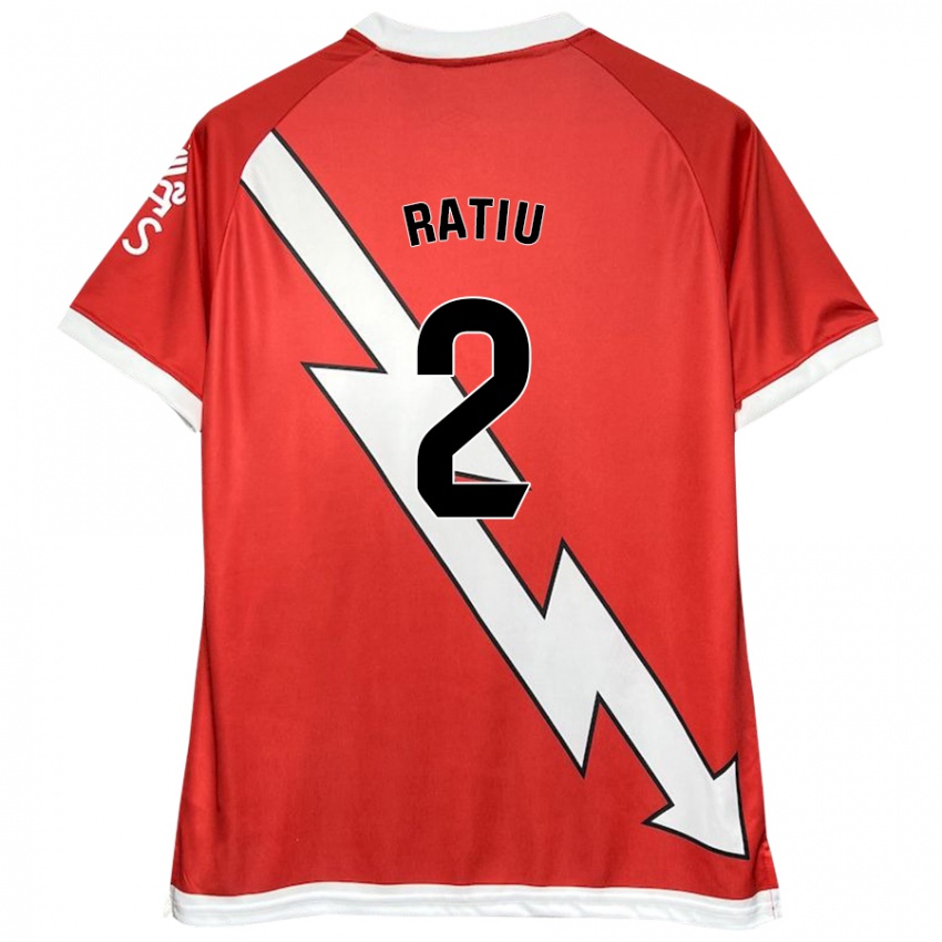 Kinder Andrei Rațiu #2 Weiß Rot Heimtrikot Trikot 2024/25 T-Shirt Schweiz