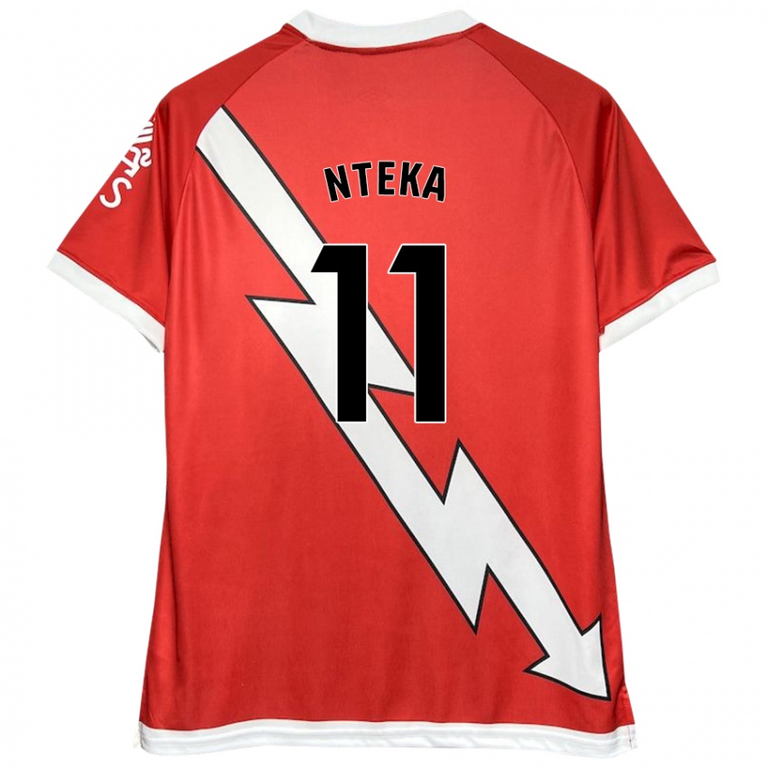 Kinder Randy Nteka #11 Weiß Rot Heimtrikot Trikot 2024/25 T-Shirt Schweiz