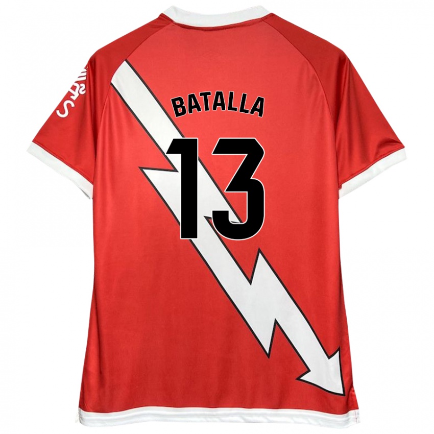 Enfant Maillot Augusto Batalla #13 Blanc Rouge Tenues Domicile 2024/25 T-Shirt Suisse