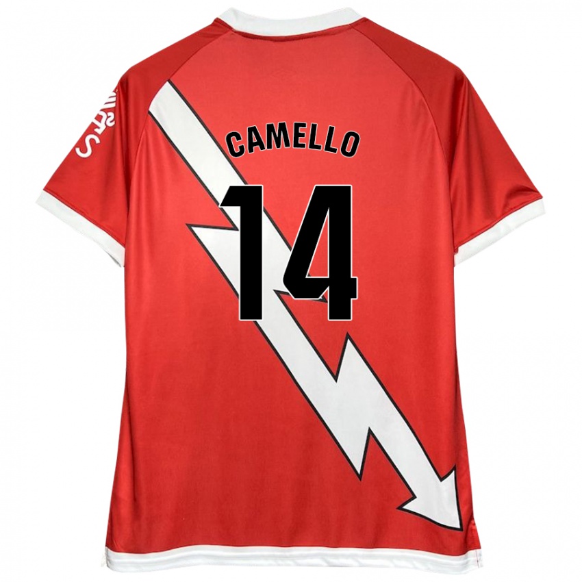 Kinder Sergio Camello #14 Weiß Rot Heimtrikot Trikot 2024/25 T-Shirt Schweiz