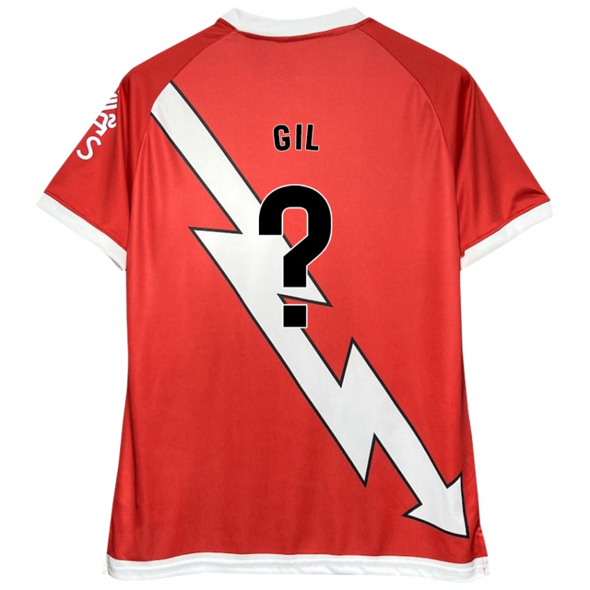 Enfant Maillot Juanpe Gil #0 Blanc Rouge Tenues Domicile 2024/25 T-Shirt Suisse