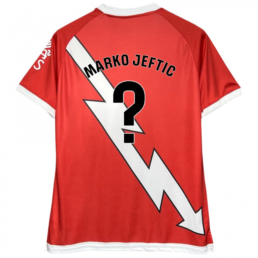 Kinder Marko Jeftic #0 Weiß Rot Heimtrikot Trikot 2024/25 T-Shirt Schweiz